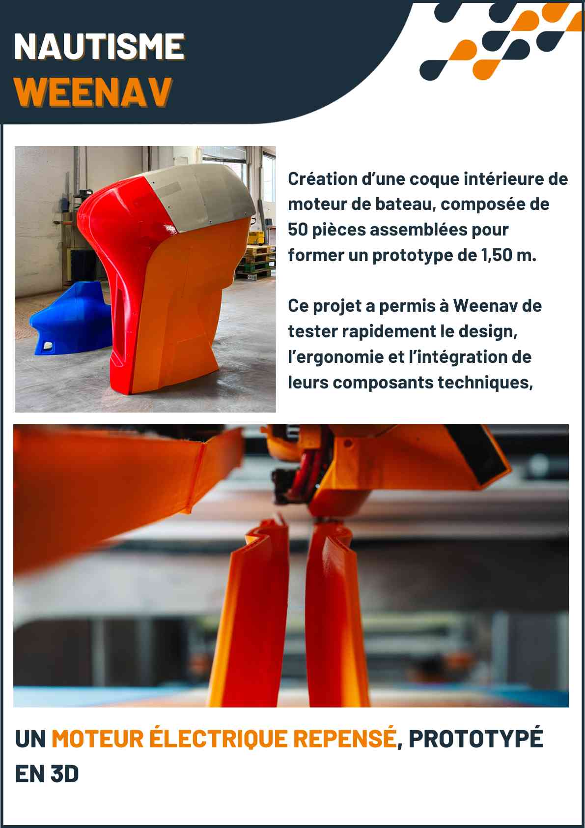 Cas client DAGOMA — Nautisme · Weenav, impression 3D sur-mesure