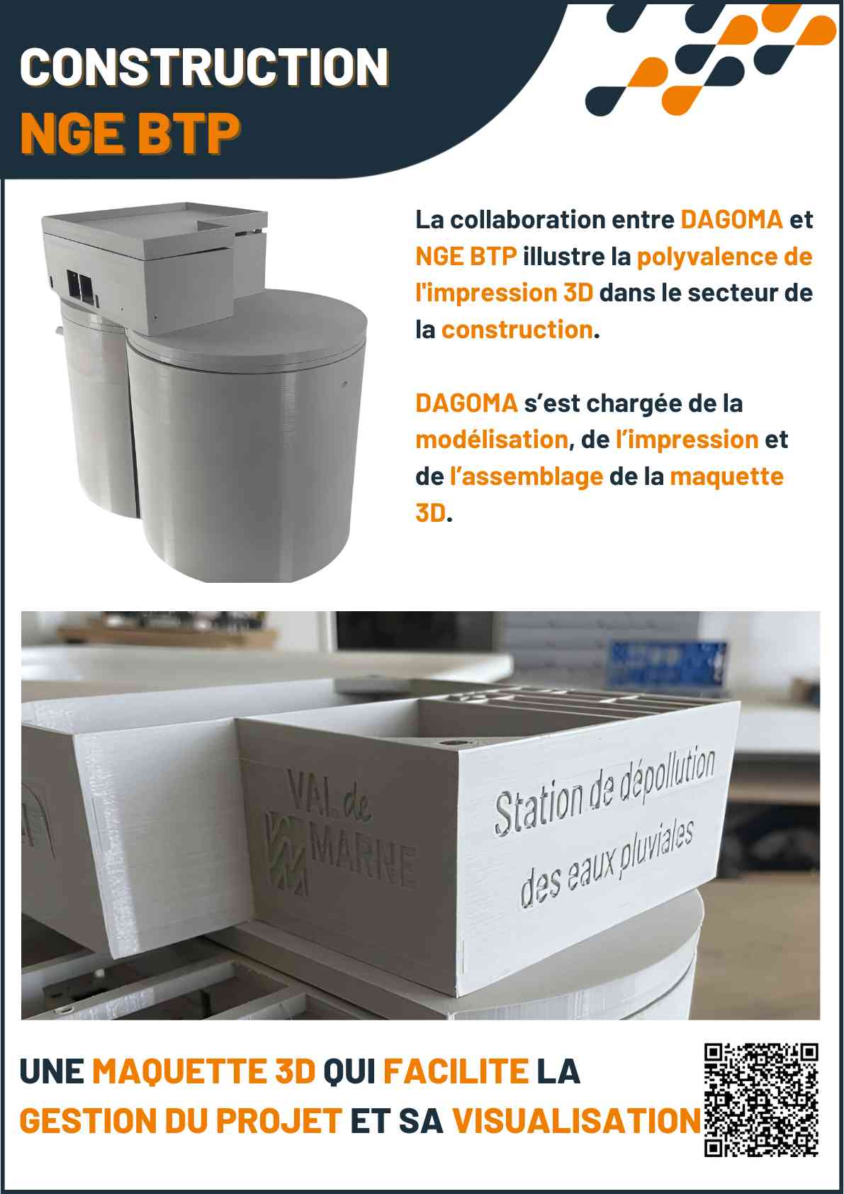 Cas client DAGOMA — Construction · MSE STP, impression 3D sur-mesure