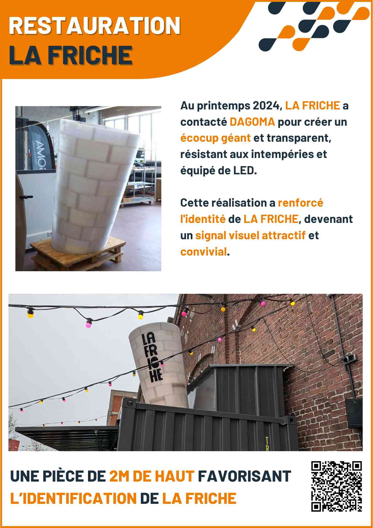 Cas client DAGOMA — Restauration, impression 3D sur-mesure