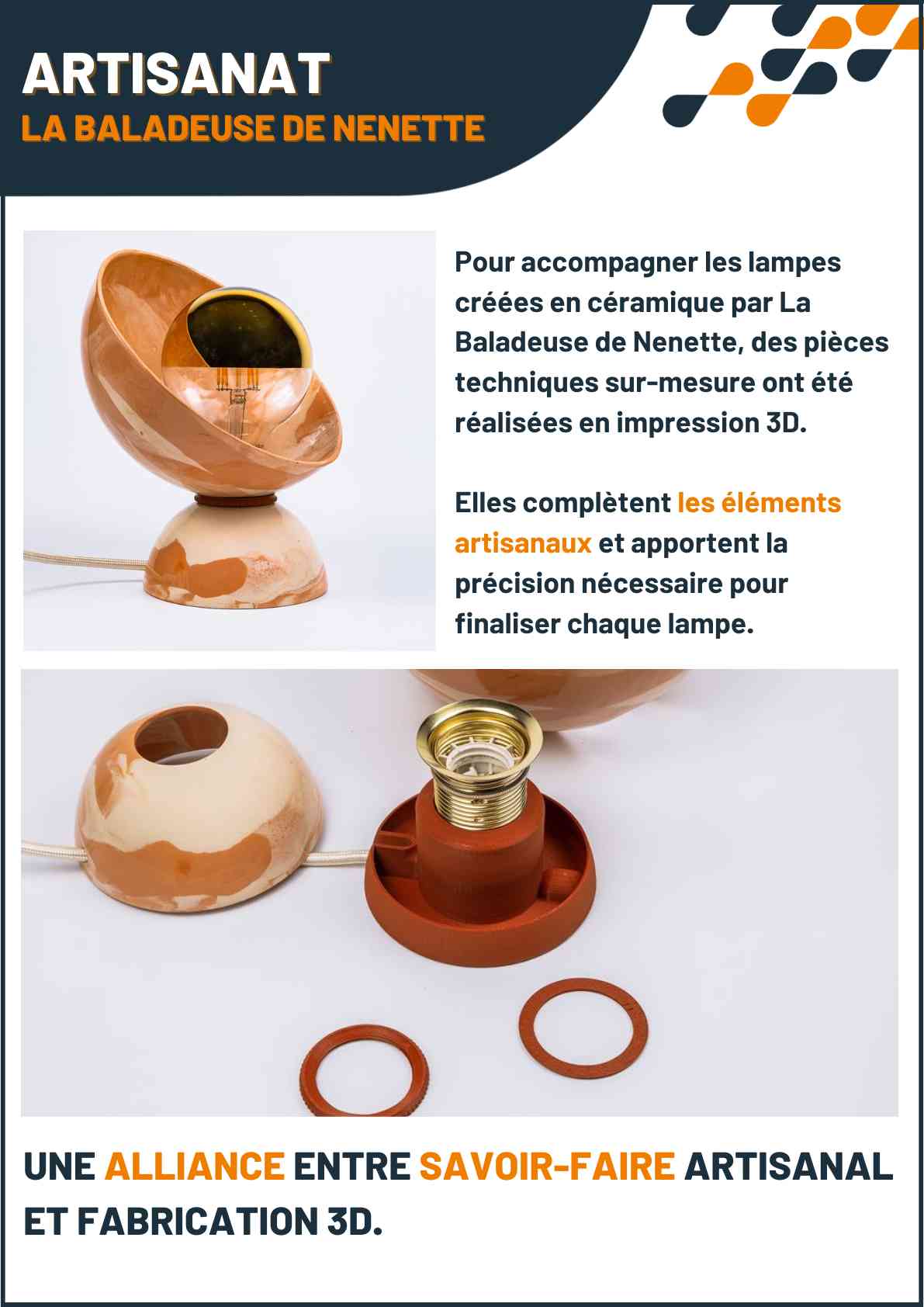 Cas client DAGOMA — Artisanat · La Baladeuse de Nenette, impression 3D sur-mesure