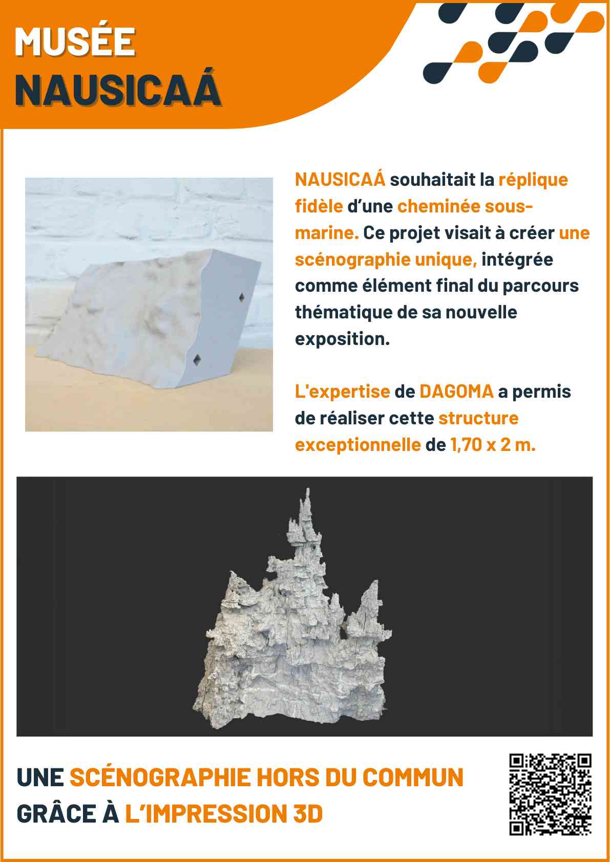 Cas client DAGOMA — Musée, impression 3D sur-mesure