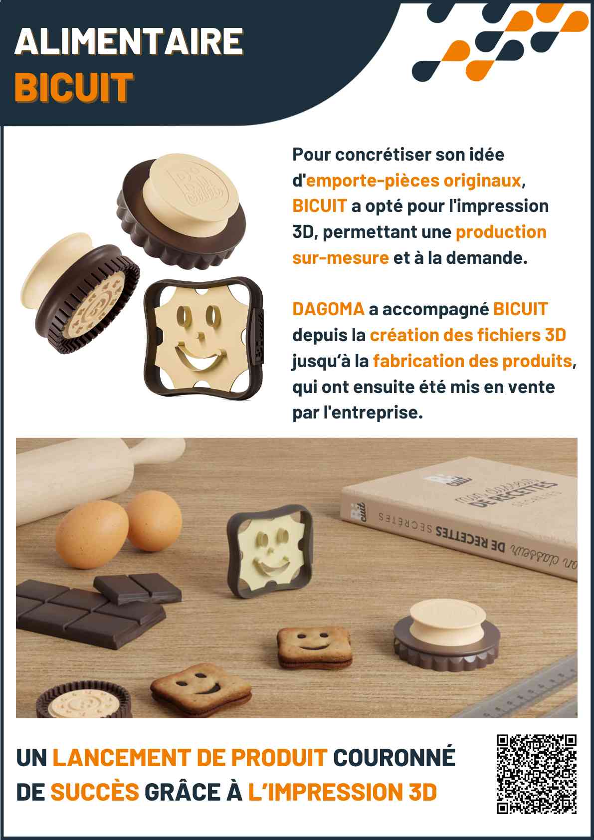 Cas client DAGOMA — Alimentaire, impression 3D sur-mesure