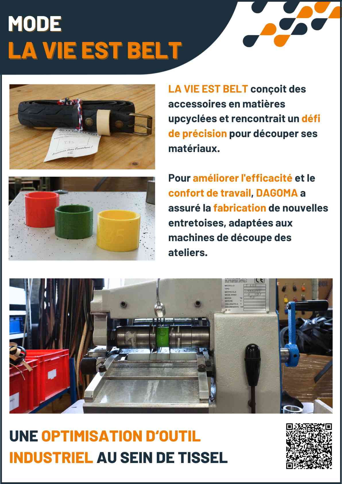 Cas client DAGOMA — Mode · La Vie est Belt, impression 3D sur-mesure
