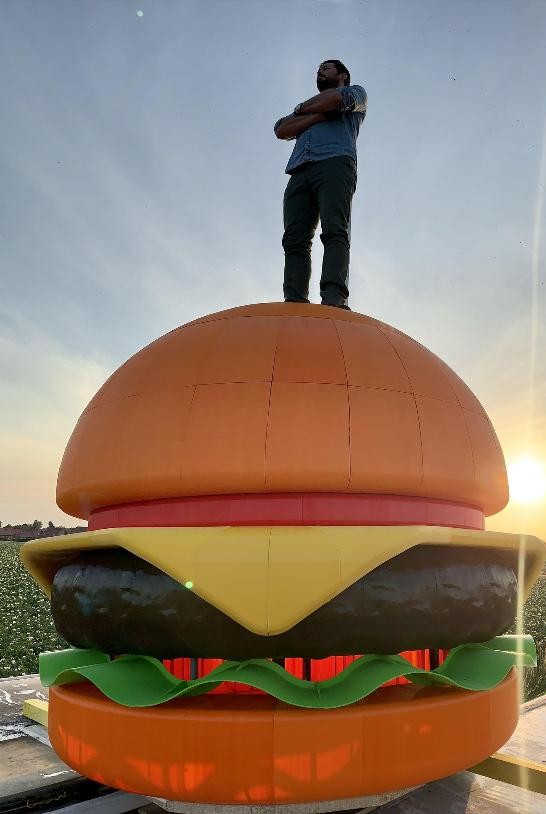 Burger géant imprimé en 3D pour Le Comptoir Volant