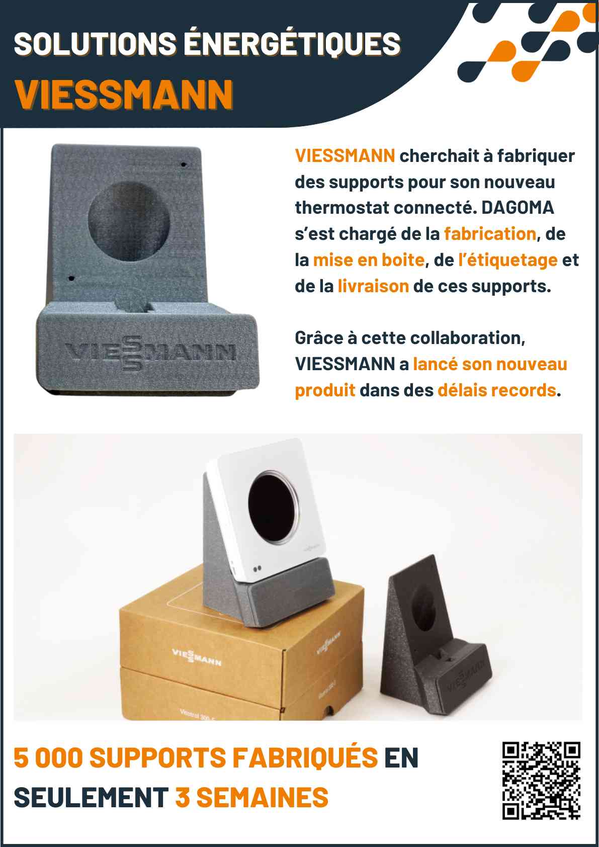 Cas client DAGOMA — Solutions énergétiques · Viessmann, impression 3D sur-mesure