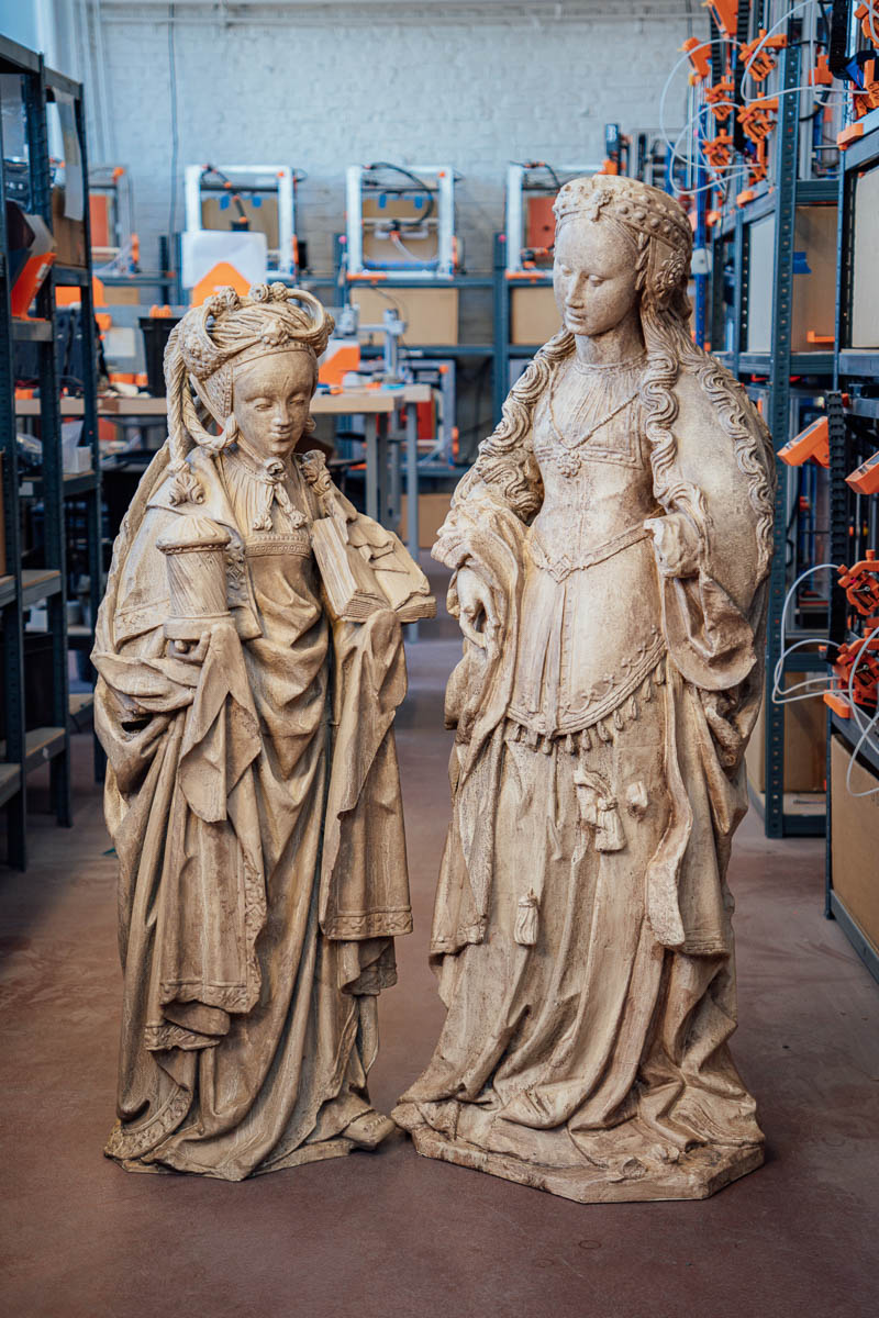 Statues Les Belles du Nord recréées en impression 3D XXL pour Orchies
