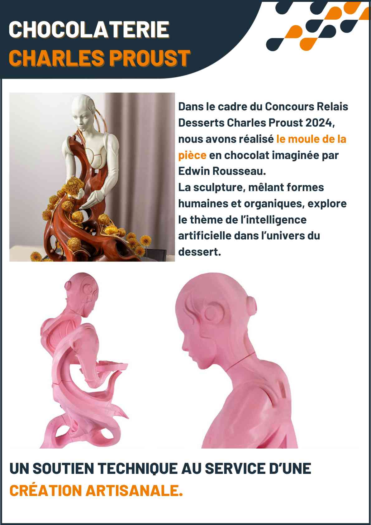 Cas client DAGOMA — Chocolaterie · Charles Proust, impression 3D sur-mesure