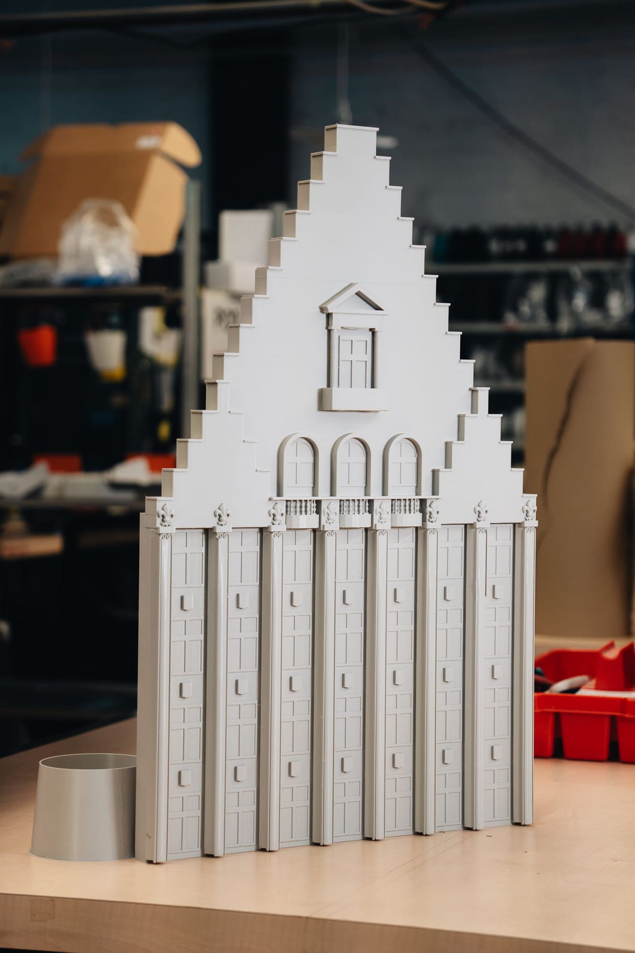 Reproduction de la façade de La Voix du Nord en impression 3D