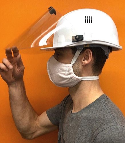 Protection pour casque de chantier