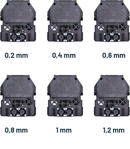 Diamètres-buse-PRO430-Carénée-Dual-Extrusion