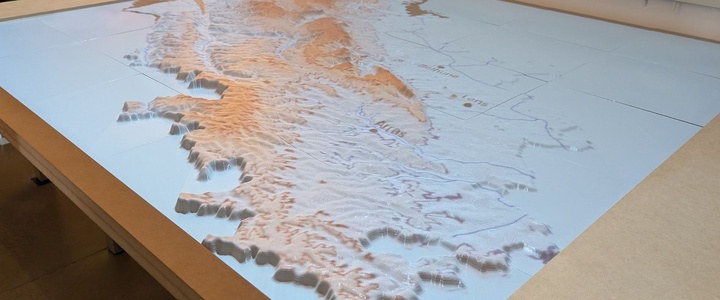 Impression 3D et mapping vidéo : une carte en relief pour LA MAISON DE L'ARCHÉOLOGIE