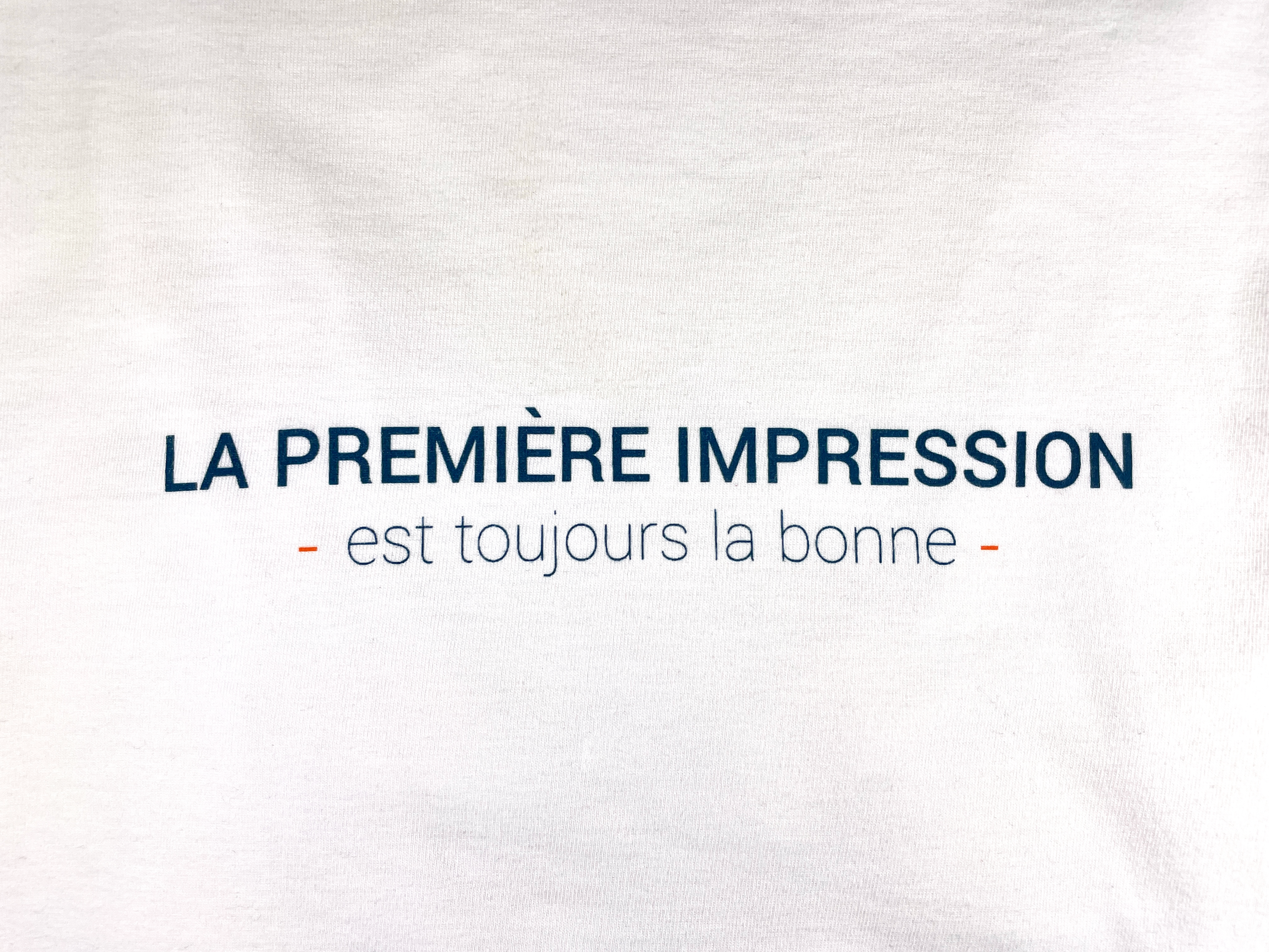 Tee-shirt DAGOMA x La Gentle Factory "La première impression est toujours la bonne" (taille L)