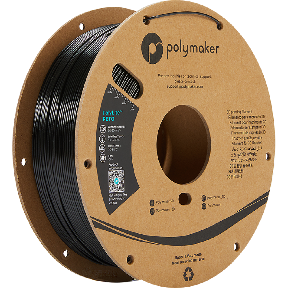 Filament PolyLite PETG 1,75mm - Noir