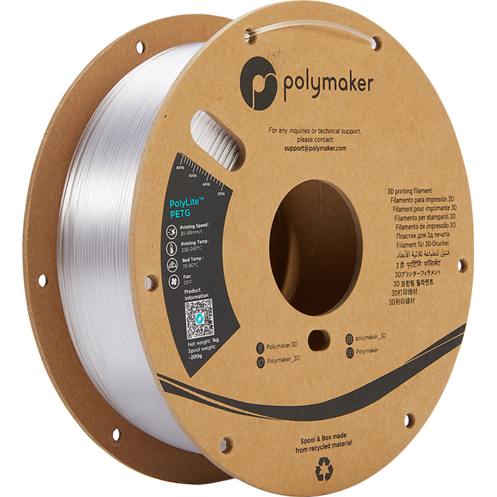Filament PolyLite PETG 1,75mm - Transparent