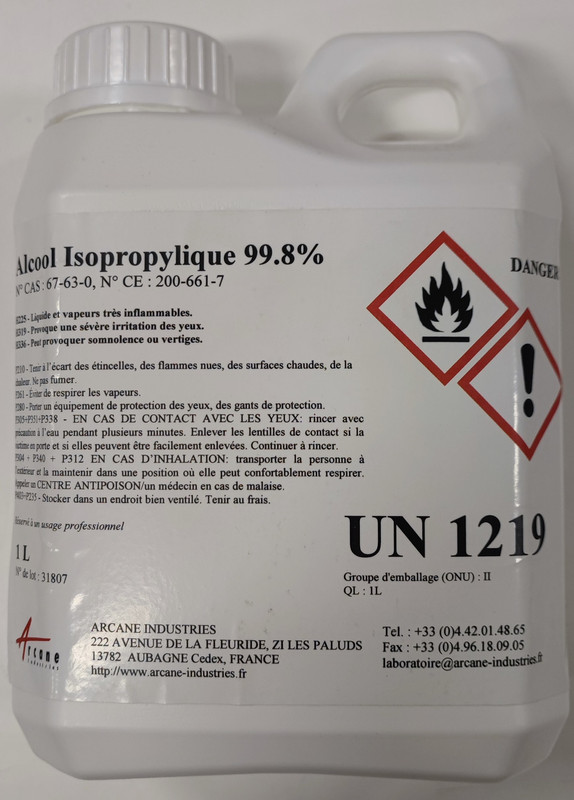 Alcool Isopropylique 99.8% 1L