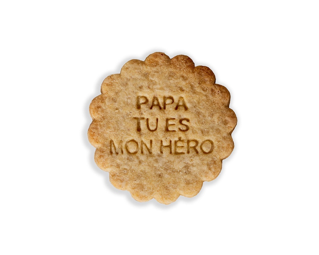 tanyer Faux Biscuit "PAPA TU ES MON HÉRO"