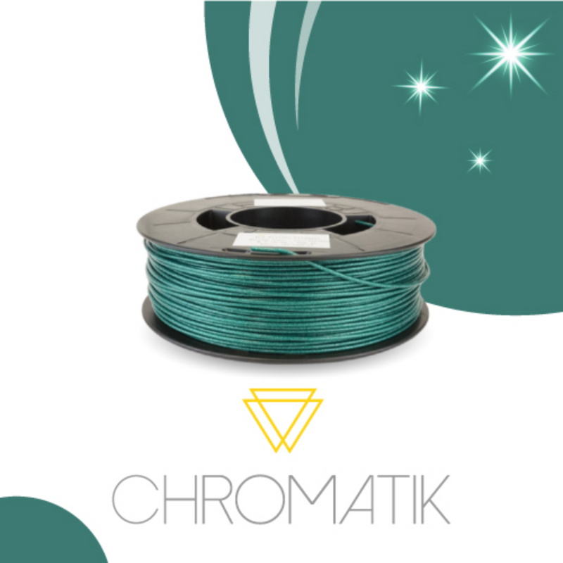 [DKU001824] Filament Chromatik PLA 1.75mm - Vert Pailleté (750g)
