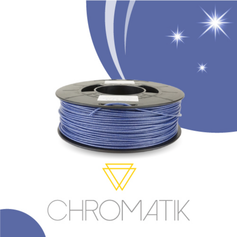 [DKU001826] Filament Chromatik PLA 1.75mm - Bleu Pailleté (750g)