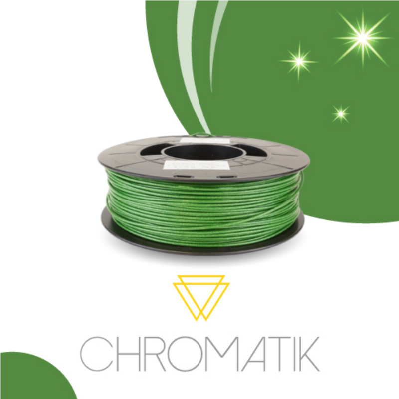 [DKU001975] Filament Chromatik PLA 1.75 mm - Vert Cactus Pailleté (750g)