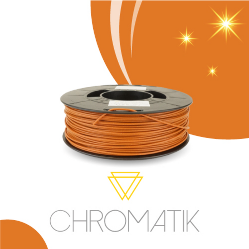 [DKU001974] Filament Chromatik PLA 1.75mm - Orange d'Automne Pailleté (750g)