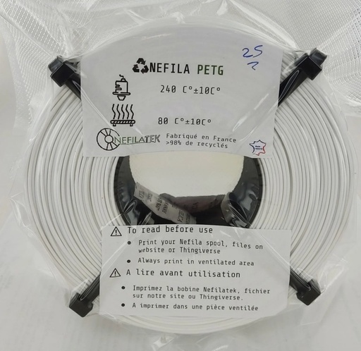 [DKU011057] Filament Nefilatek rPETG Pure White 1.75mm - 1000g