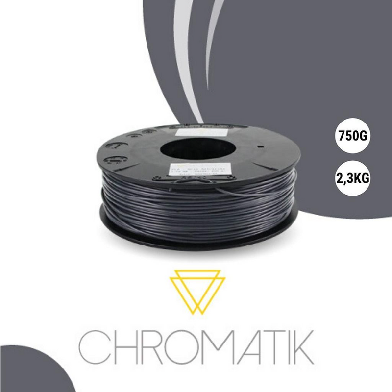[DKU001174] Filament Chromatik PLA 1.75mm - Gris Anthracite (750g)
